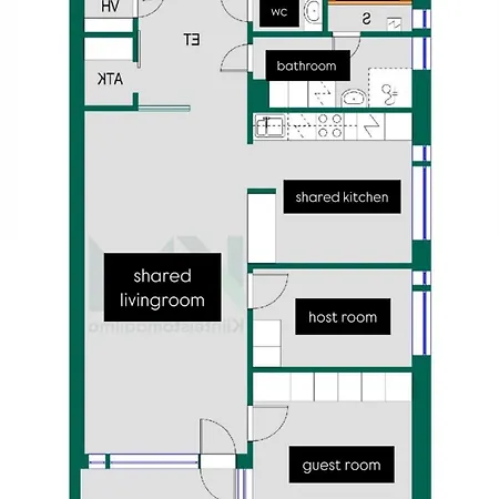 King-size Bed Private In Shared Near Sello * إسبو